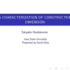 A Characterization of Constructive Dimension
