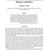 A conversation acts model for generating spoken dialogue contributions