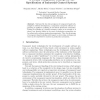 A Formal Component Concept for the Specification of Industrial Control Systems