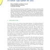 A Formal Type System for Java