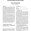 A hardware framework for the fast generation of multiple long-period random number streams