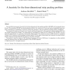 A heuristic for the three-dimensional strip packing problem