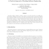 A Practical Approach of Teaching Software Engineering