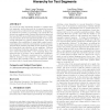 A practical web-based approach to generating topic hierarchy for text segments