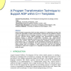 A Program Transformation Technique to Support AOP within C++ Template