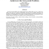 A resource-bounded agent addresses the newcomb problem