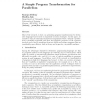 A Simple Program Transformation for Parallelism