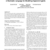 A stochastic language for modelling opponent agents