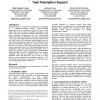 A system-on-a-chip lock cache with task preemption support