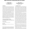 Adding aggressive error correction to a high-performance compressing flash file system