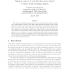 Algebraic aspects of some Riordan arrays related to binary words avoiding a pattern