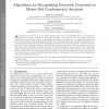Algorithms for Recognizing Economic Properties in Matrix Bid Combinatorial Auctions