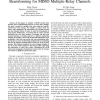 Amplify-and-Forward Capacity with Transmit Beamforming for MIMO Multiple-Relay Channels