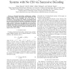 An achievable rate of large block-fading MIMO systems with no CSI via successive decoding