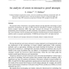 An analysis of errors in interactive proof attempts