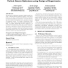 An experimental analysis of evolution strategies and particle swarm optimisers using design of experiments