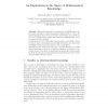 An Exploration in the Space of Mathematical Knowledge