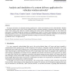 Analysis and simulation of a content delivery application for vehicular wireless networks