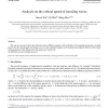 Analysis on the critical speed of traveling waves