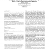 Applying relevant set correlation clustering to multi-criteria recommender systems