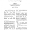 Applying the IEEE 1471-2000 Recommended Practice to a Software Integration Project