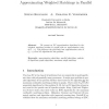 Approximating weighted matchings in parallel