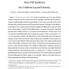 Area fill synthesis for uniform layout density