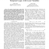 Augmenting a Regular Expression-Based Temporal Logic with Local Variables
