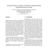 Automated Design of Adaptive Controllers for Modular Robots using Reinforcement Learning