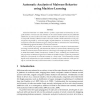 Automatic analysis of malware behavior using machine learning