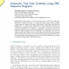 Automatic Test Data Synthesis using UML Sequence Diagrams