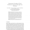 Autonomous Learning of User's Preferences Improved through User Feedback