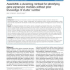 AutoSOME: a clustering method for identifying gene expression modules without prior knowledge of cluster number