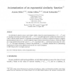 Axiomatization of an exponential similarity function