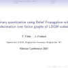 Binary quantization using Belief Propagation with decimation over factor graphs of LDGM codes