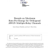 Bounds on Maximum Rate-Per-Energy for Orthogonal AWGN Multiple-Relay Channels