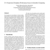 C++ Expression Templates Performance Issues in Scientific Computing