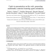 Cards-to-presentation on the web: generating multimedia contents featuring agent animations