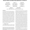 Challenges and Experience in Prototyping a Multi-Modal Stream Analytic and Monitoring Application on System S