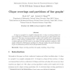 Clique coverings and partitions of line graphs