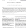 Clustering techniques for protein surfaces