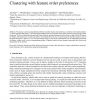 Clustering with feature order preferences