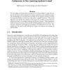 Coherence in the Learning System k-med
