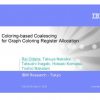 Coloring-based coalescing for graph coloring register allocation
