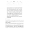 Computational Abstraction Steps