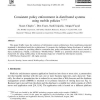 Consistent policy enforcement in distributed systems using mobile policies