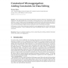 Constrained Microaggregation: Adding Constraints for Data Editing