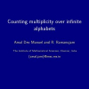 Counting Multiplicity over Infinite Alphabets