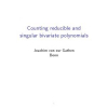 Counting reducible and singular bivariate polynomials