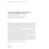 Counting triangles in real-world networks using projections